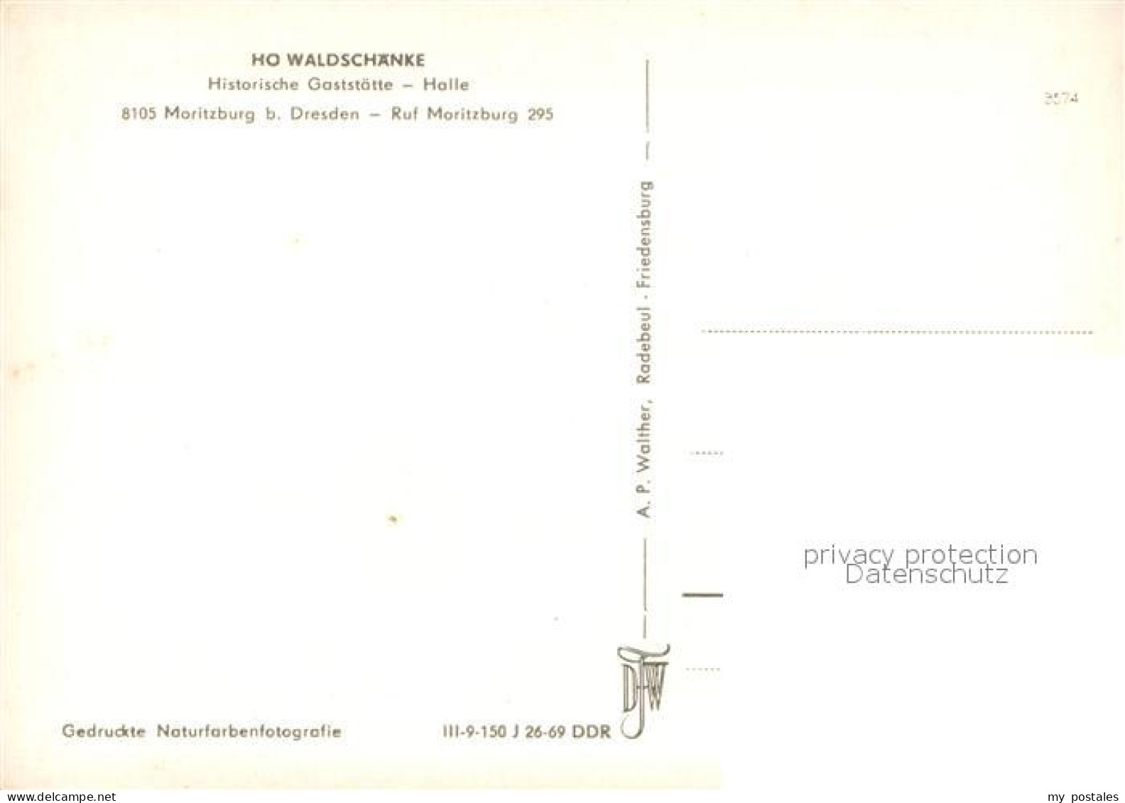 73722497 Moritzburg Sachsen HO-Waldschaenke Halle Moritzburg Sachsen - Moritzburg