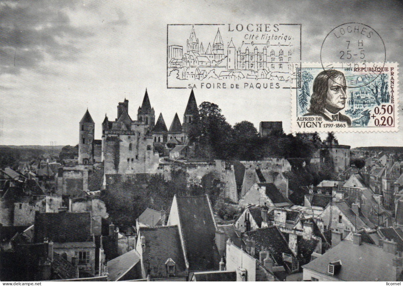 Carte Maxi 1963 : LOCHES - 1960-1969