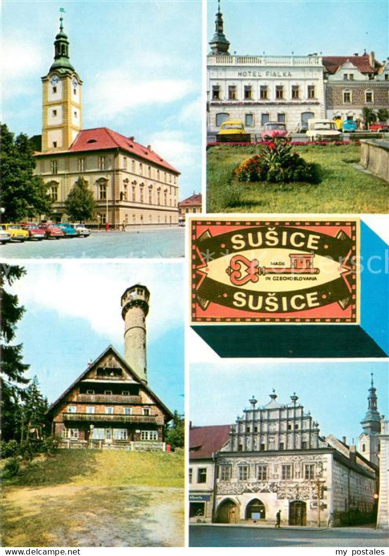 73722457 Susice Rathaus Hotel Berghaus Aussichtsturm Altstadt Susice - Tschechische Republik