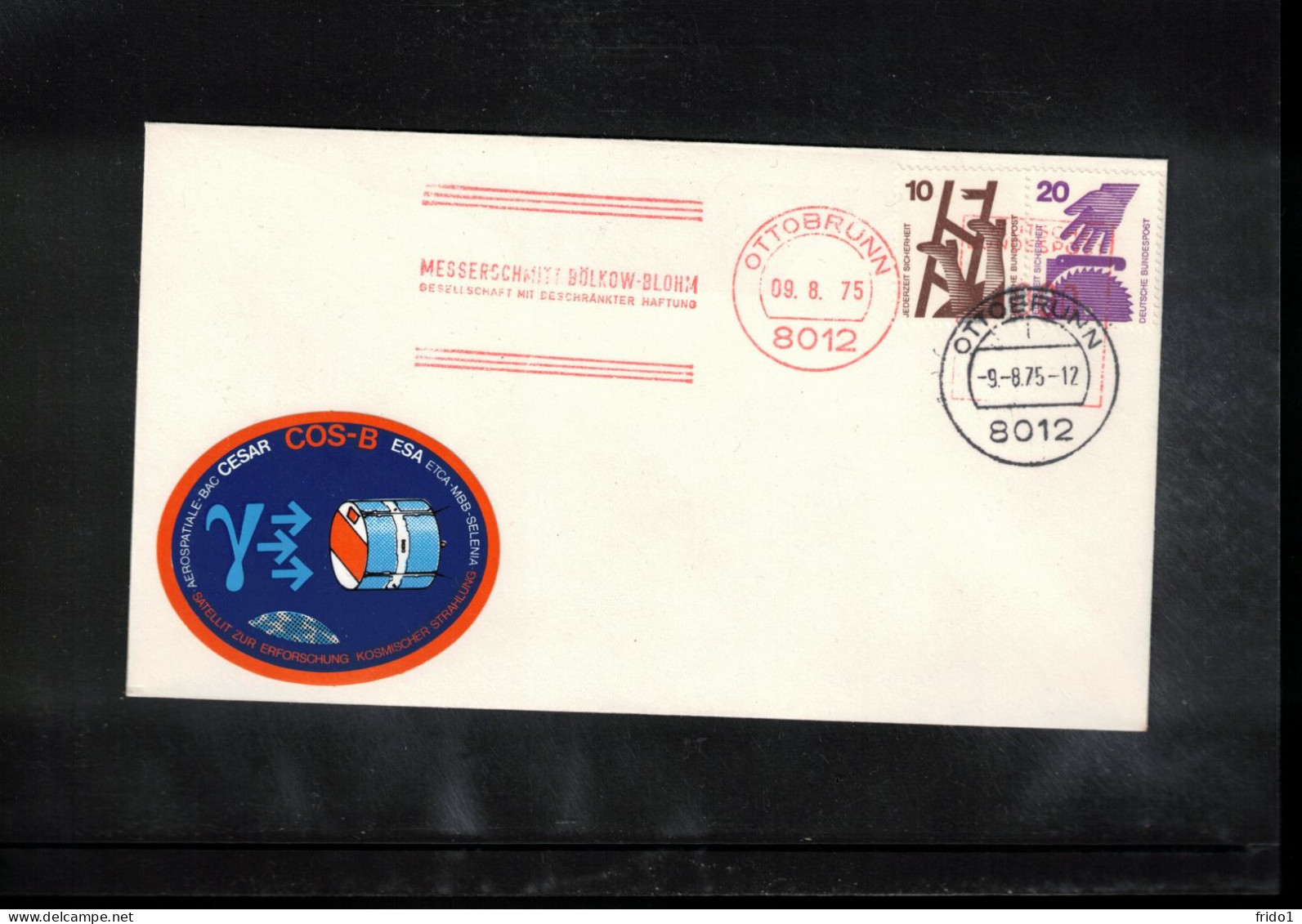 Germany 1975 Space / Weltraum ESA-USA Satellite COS-B Interesting Cover - USA