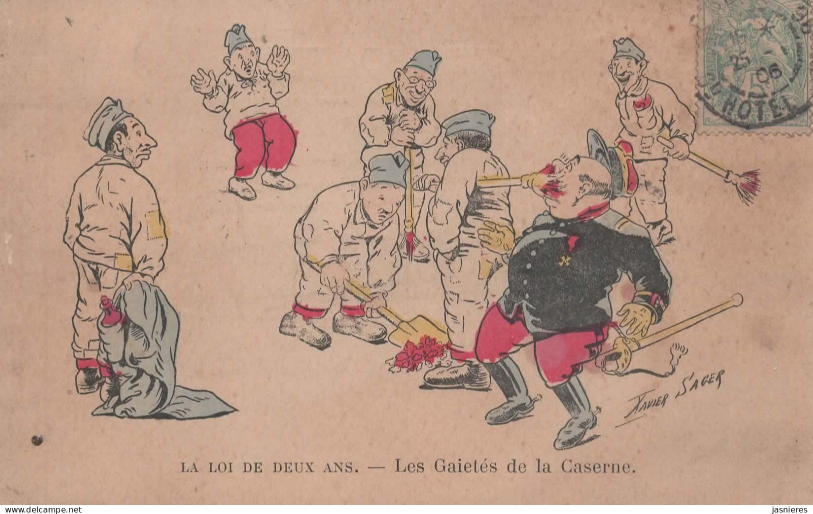 CPA X. SAGER - La Loi De Deux Ans - Les Gaietés De La Caserne - 1906 - Sager, Xavier