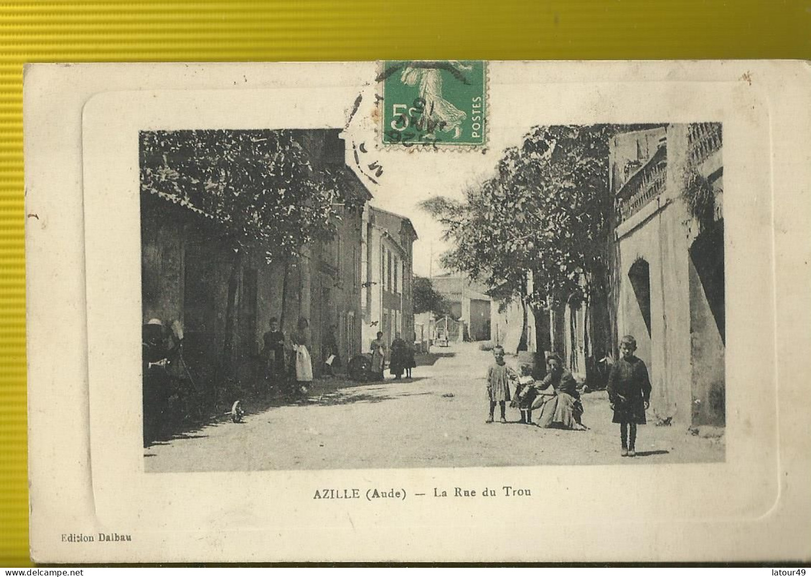 Azille La Rue Du Trou 1915 - Other & Unclassified