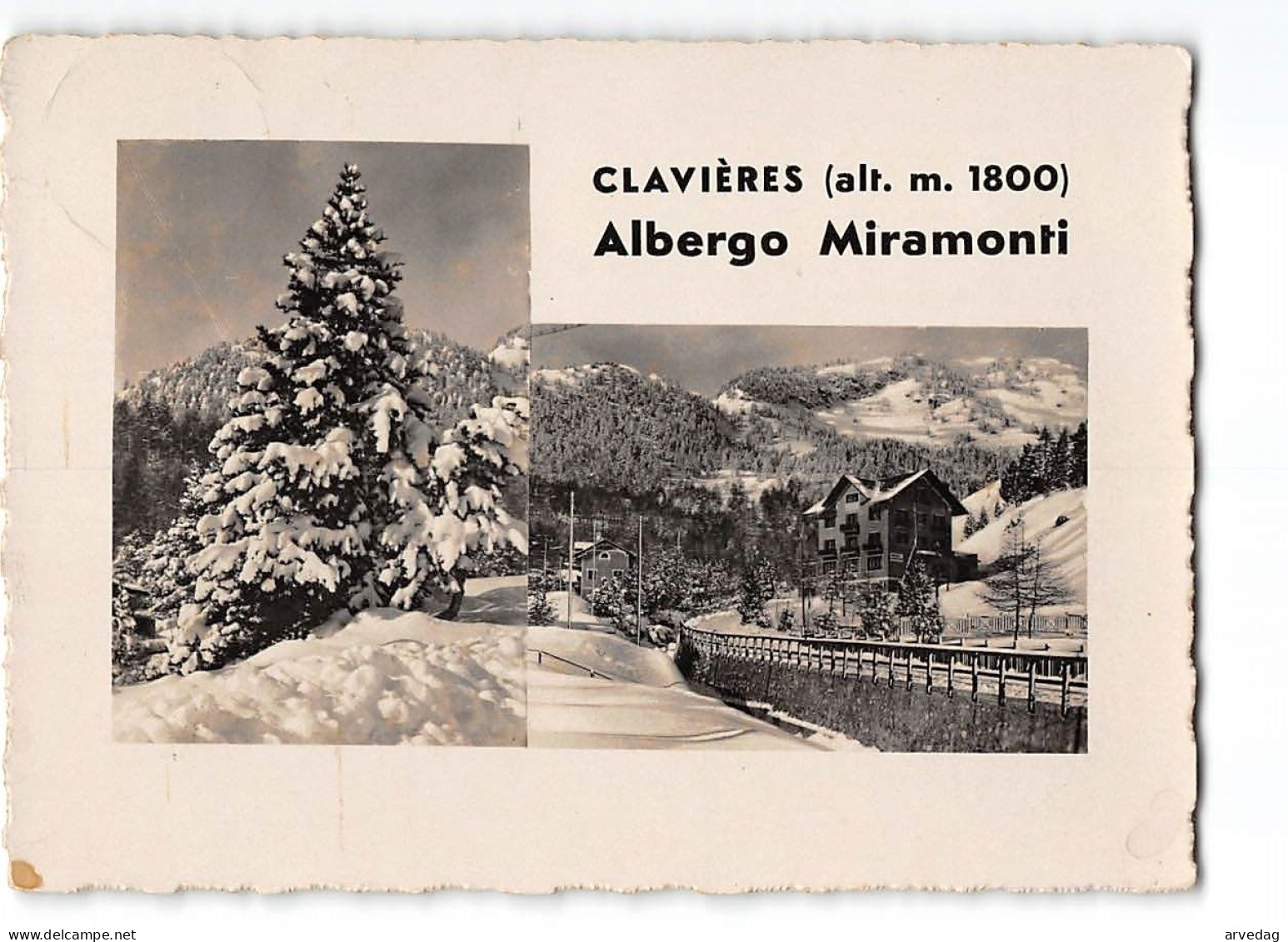 AG2678 CLAVIERES ALBERGO MIRAMONTI - Alberghi & Ristoranti