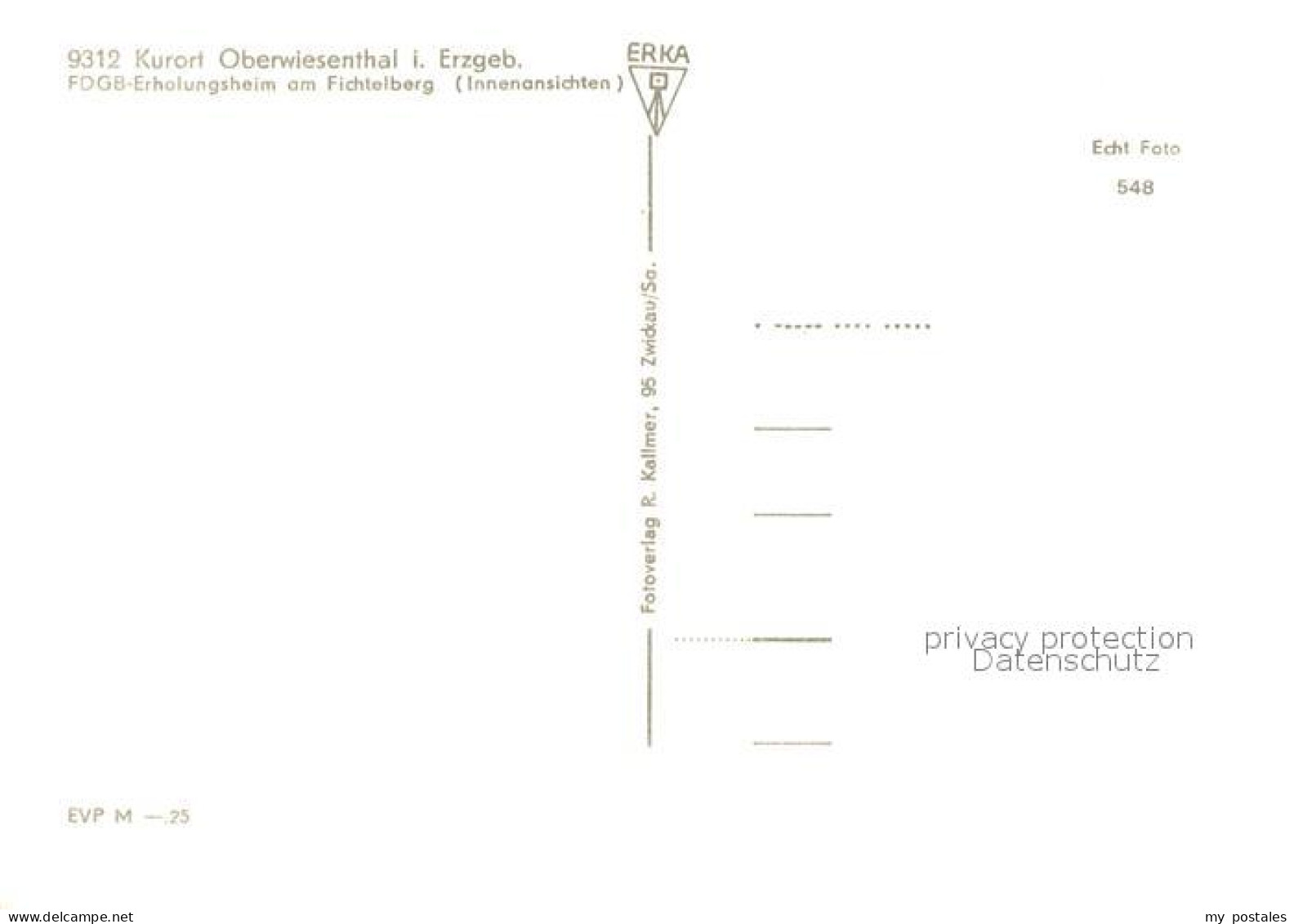 73722384 Oberwiesenthal Erzgebirge FDGB Erholungsheim Am Fichtelberg Gastraeume  - Oberwiesenthal