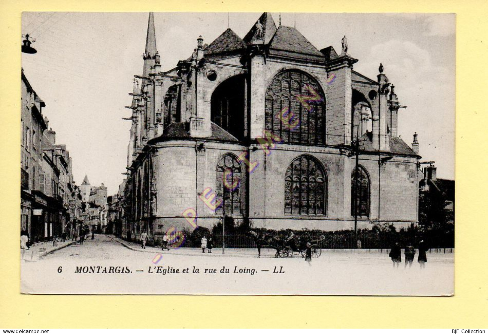 45. MONTARGIS - L'Eglise Et La Rue Du Loing (animée) (voir Scan Recto/verso) - Montargis