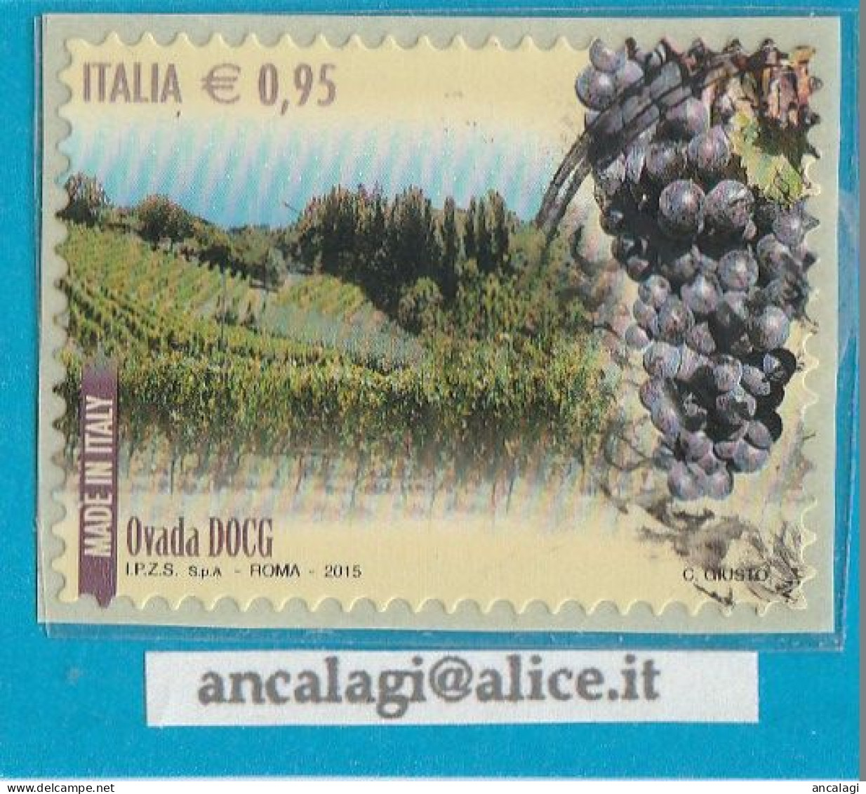 USATI ITALIA 2015 - Ref.1283B "VINI DOCG: Ovada" 1 Val. - - 2011-20: Afgestempeld