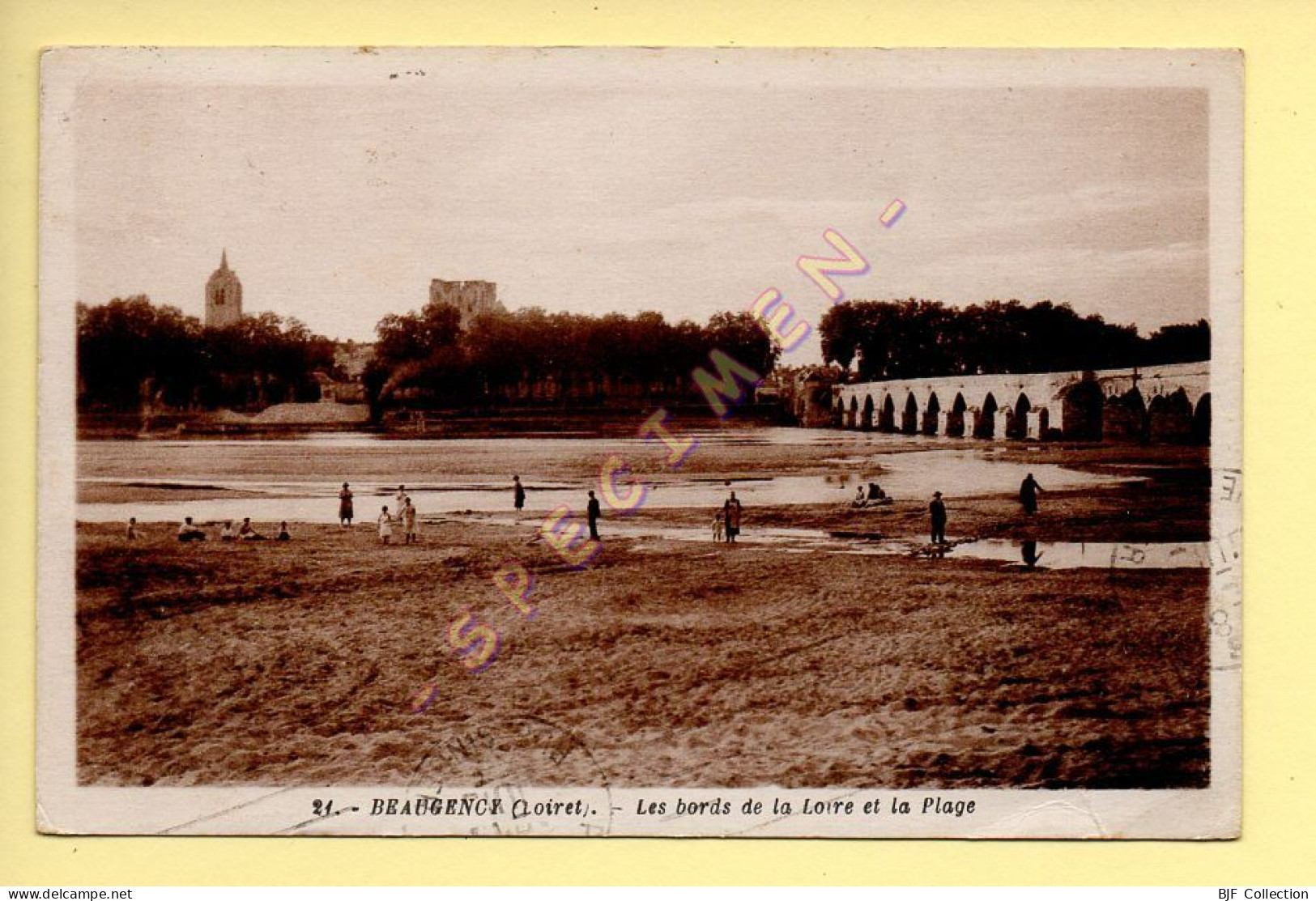 45. BEAUGENCY - Les Bords De La Loire Et La Plage (animée) (voir Scan Recto/verso) - Beaugency