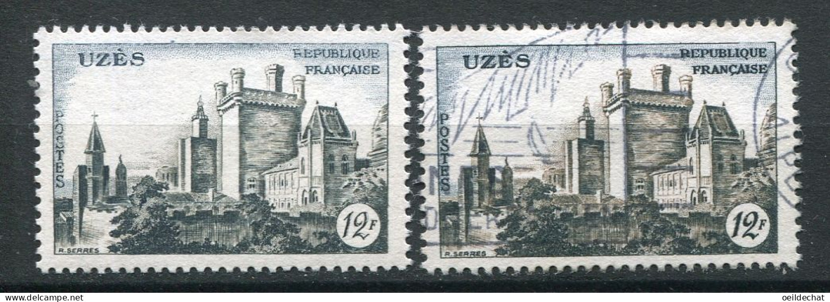 26464 FRANCE N°1099b**(Yvert) 12F Uzès : Couleur Bistre Absente + Normal (non Inclus)  1957  TB - Unused Stamps