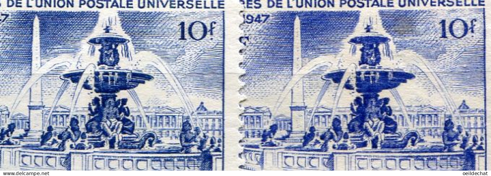 26463 FRANCE N°783a** 10F Place De La Concorde : Bleu Au Lieu D'outremer + Normal (non Inclus)  1947  TB - Unused Stamps