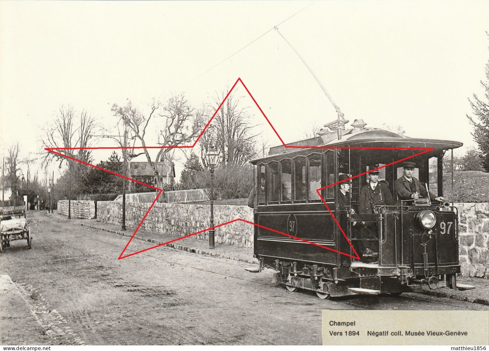 CPM Vers 1894 CHAMPEL (Genève) - Un Tramway (A79) - Genève