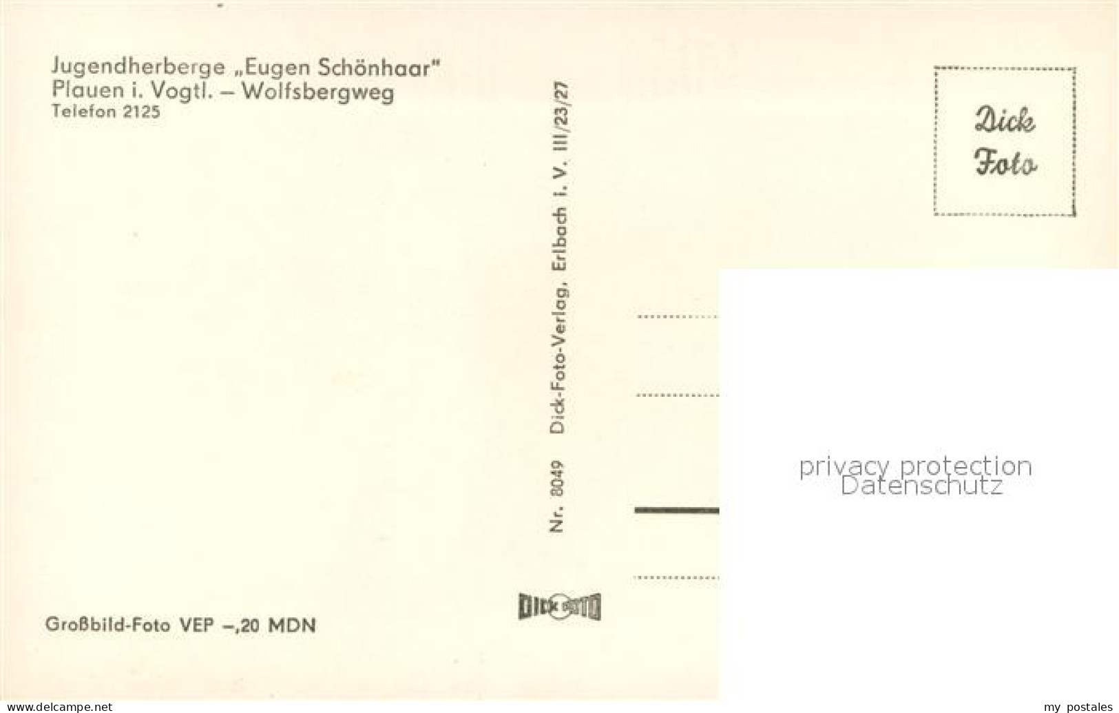 73722367 Plauen  Vogtland Jugendherberge Eugen Schoenhaar  - Sonstige & Ohne Zuordnung