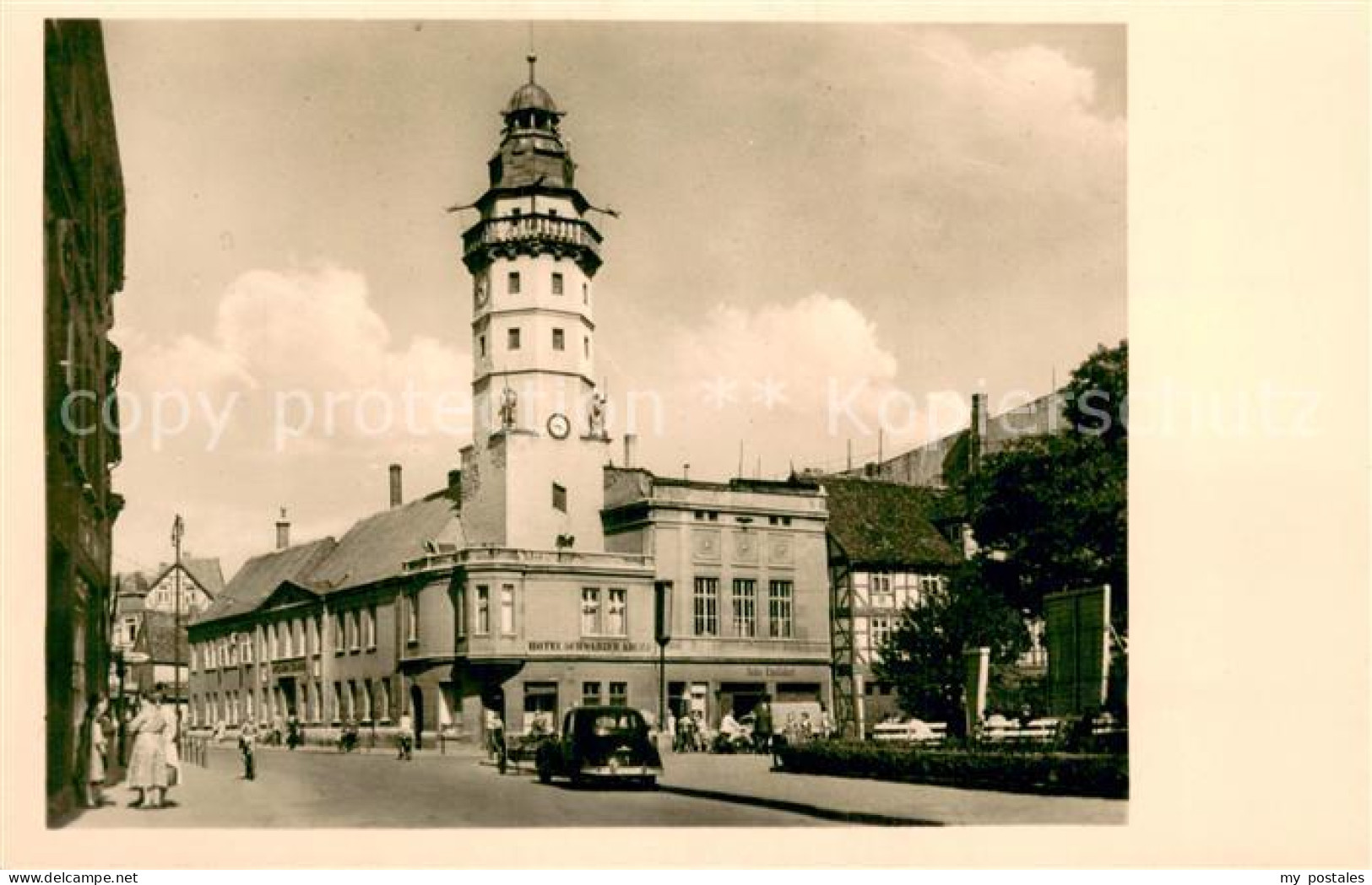 73722362 Salzwedel Strasse Der Jugend Hotel Schwarzer Adler Und Turm Des Alten R - Salzwedel