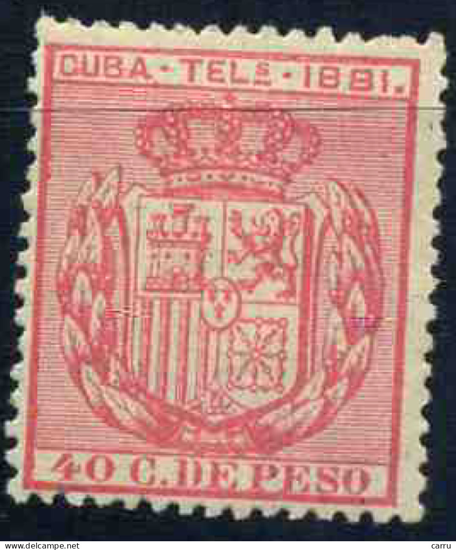 Cuba Telégrafos (1881) - Cuba (1874-1898)