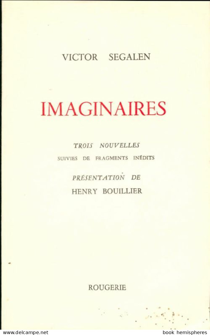 Imaginaires (1981) De Victor Segalen - Natualeza