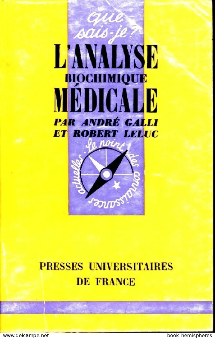 L'analyse Biochimique Médicale (1967) De André Leluc - Sciences