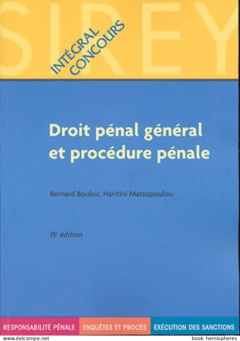 Droit Pénal Général Et Procédure Pénale (2004) De Georges Levasseur - Derecho