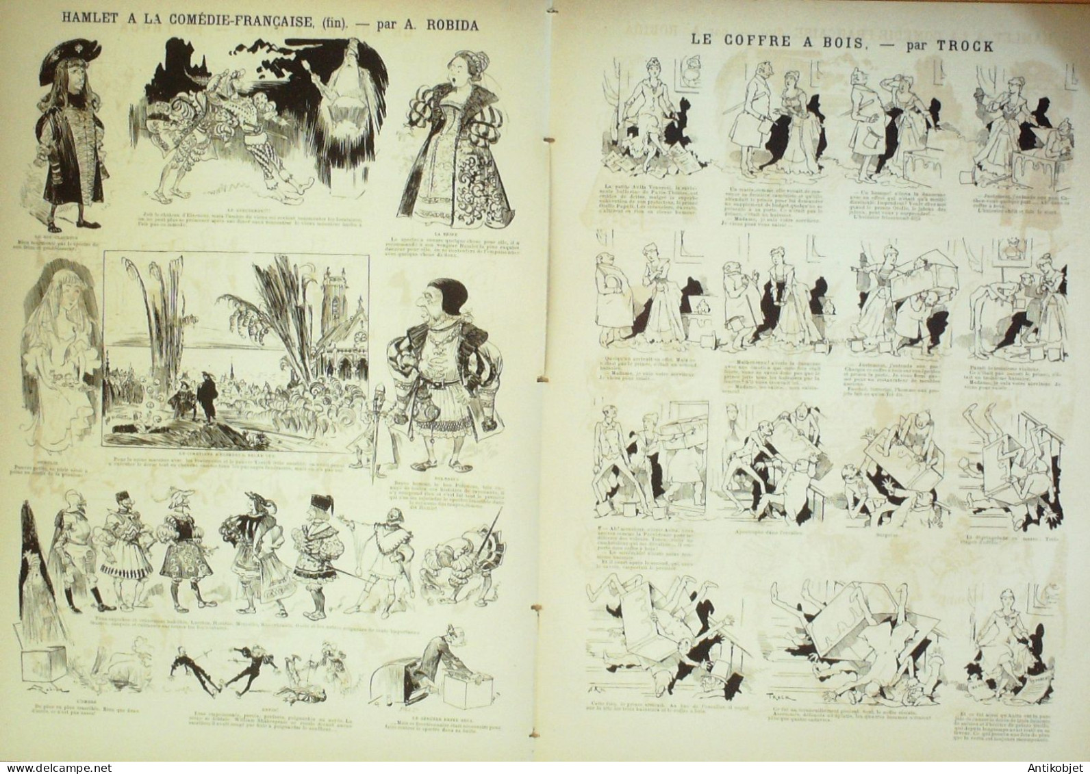 La Caricature 1886 N°356 Mounet-Sully Hamlet Robida Philosophie Faria Trock - Revues Anciennes - Avant 1900