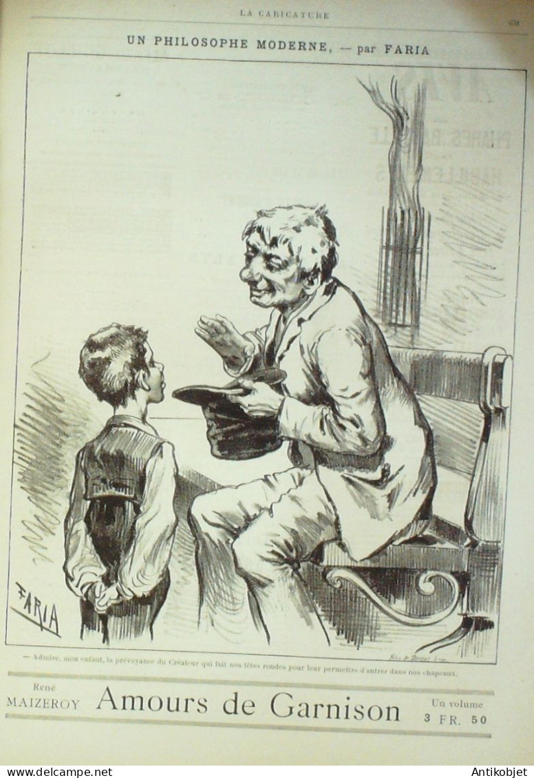 La Caricature 1886 N°356 Mounet-Sully Hamlet Robida Philosophie Faria Trock - Riviste - Ante 1900