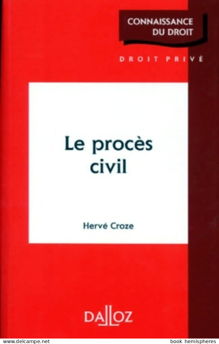 Le Procès Civil (1997) De Hervé Croze - Diritto