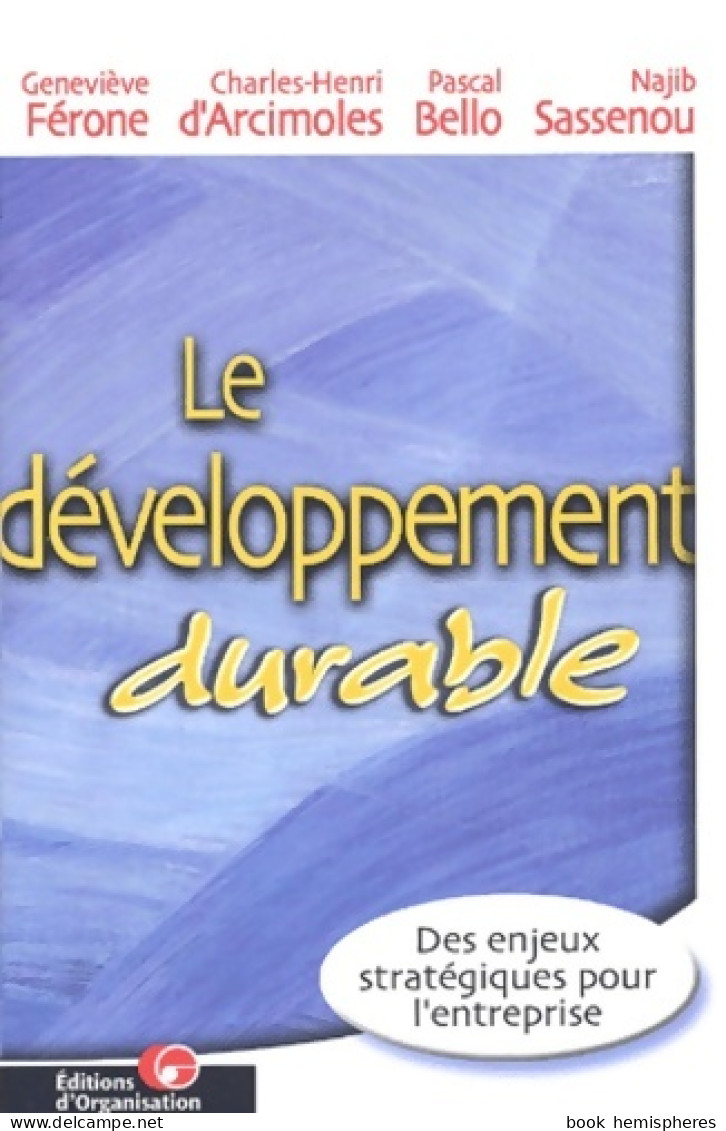 Le Développement Durable (2001) De Geneviève Ferone - Nature