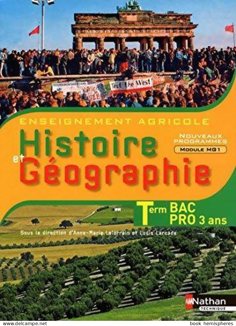 Histoire Et Géographie Terminale BAC Pro (2015) De Collectif - 12-18 Años