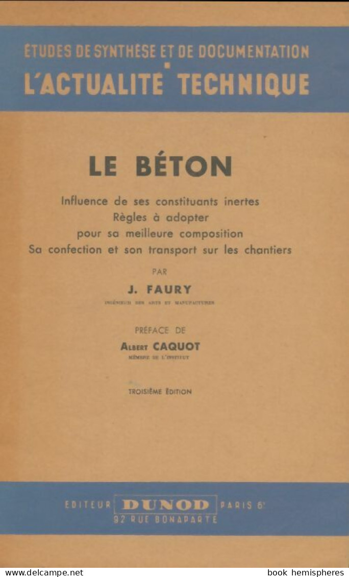 Le Béton (1952) De Jacques Faury - Sciences