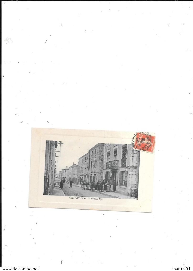 CARTE POSTALE 69 CHAVANAY LA GRANDE RUE VOYAGEE - Autres & Non Classés