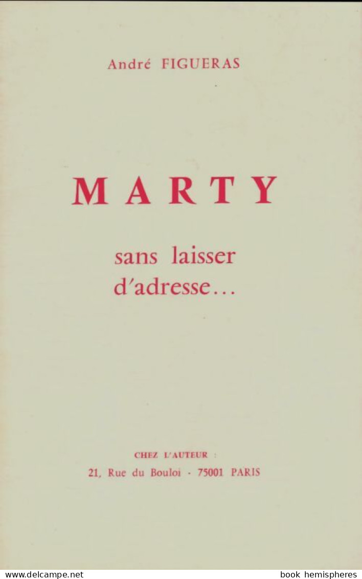 Marty Sans Laisser D'adresse. (1976) De André Figueras - Religion