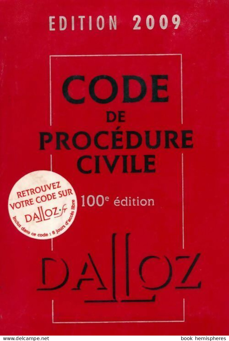 Code De Procédure Civile 2009 (2008) De Collectif - Diritto