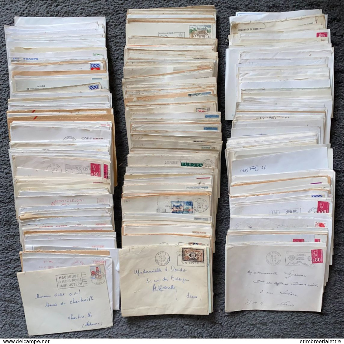 France - Flamme - Lot De 620 Enveloppes - Divers - 1968 à 1980 - Oblitérations Mécaniques (flammes)