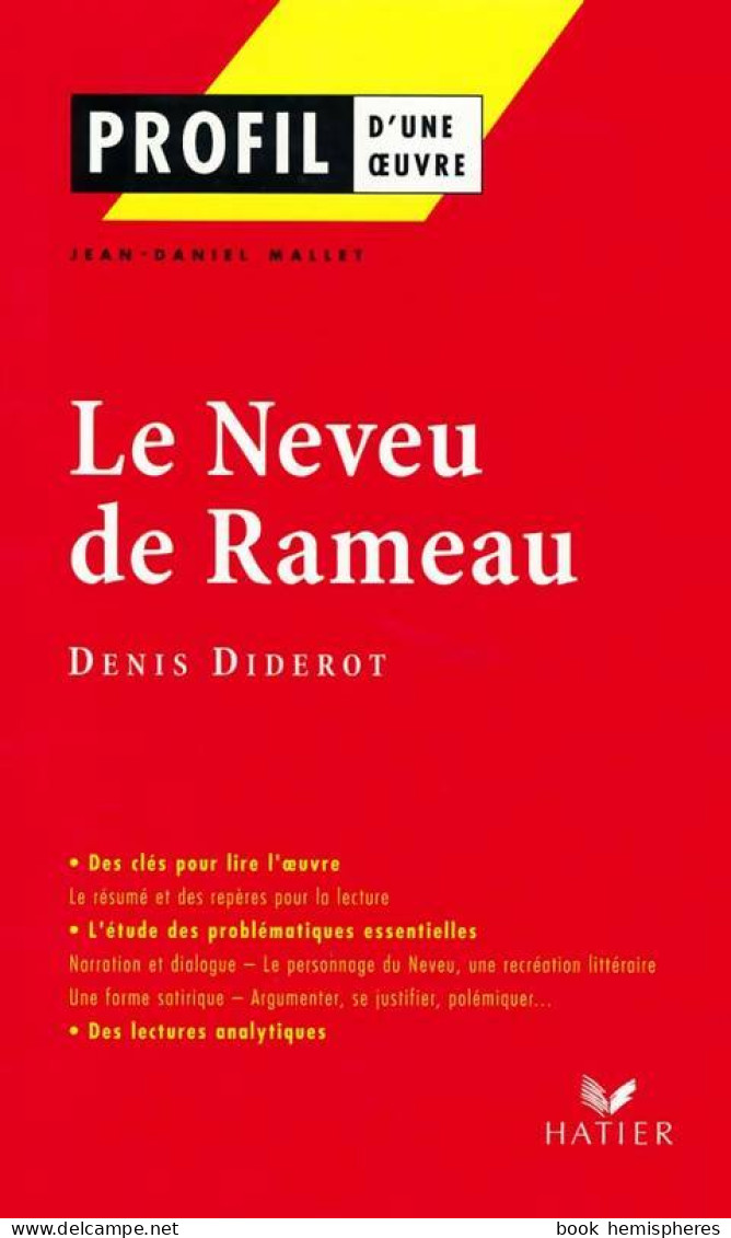 Le Neveu De Rameau / Lettre Sur Les Aveugles (2004) De Denis Diderot - Klassische Autoren