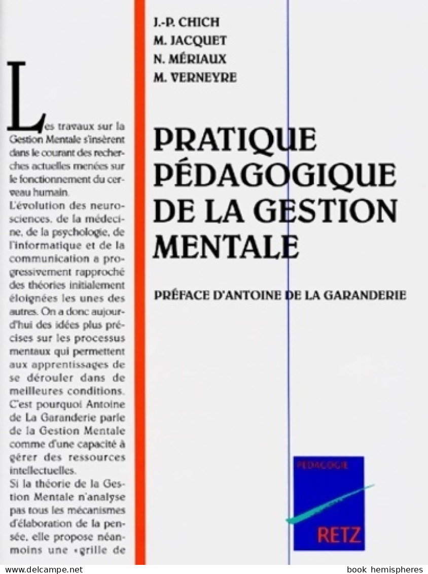 Pratique Pédagogique De La Gestion Mentale (1991) De Collectif - Scienza
