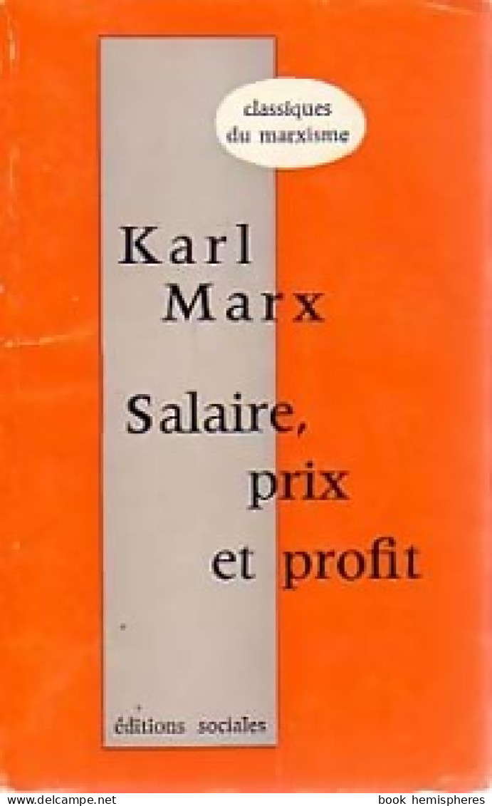 Salaire, Prix Et Profit (1966) De Karl Marx - Handel