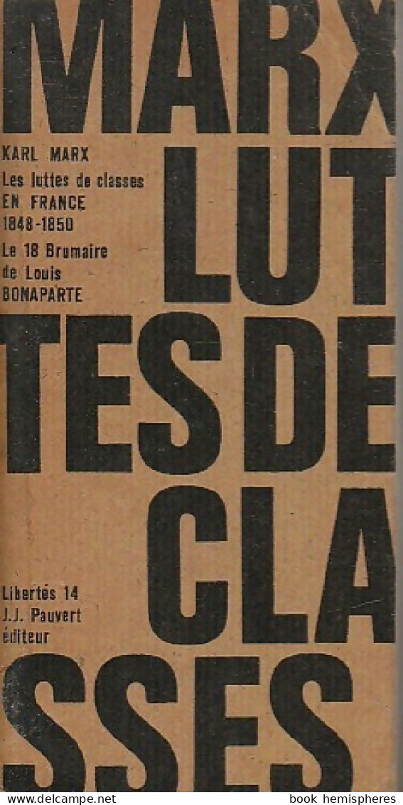 Les Luttes De Classes En France (1848-1850) (1965) De Karl Marx - Historia