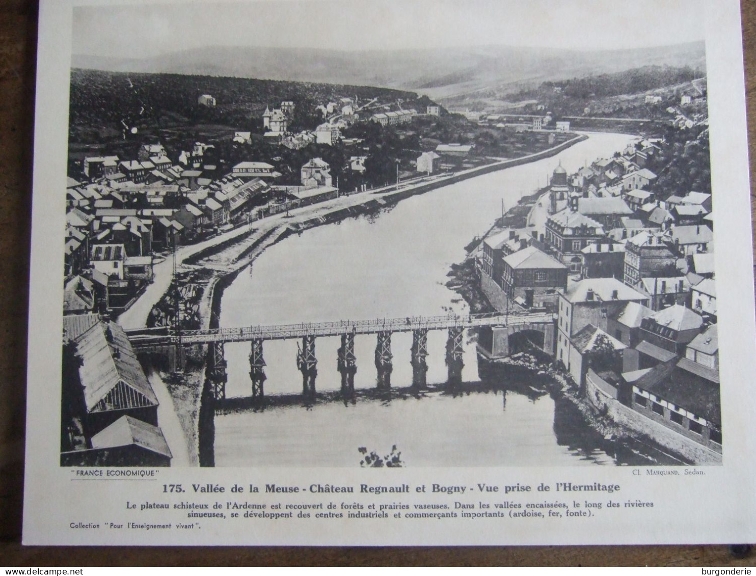 VALLEE DE LA MEUSE-CHATEAU REGNAULT ET BOGNY - VUE PRISE DE L'HERMITAGE - Geographie