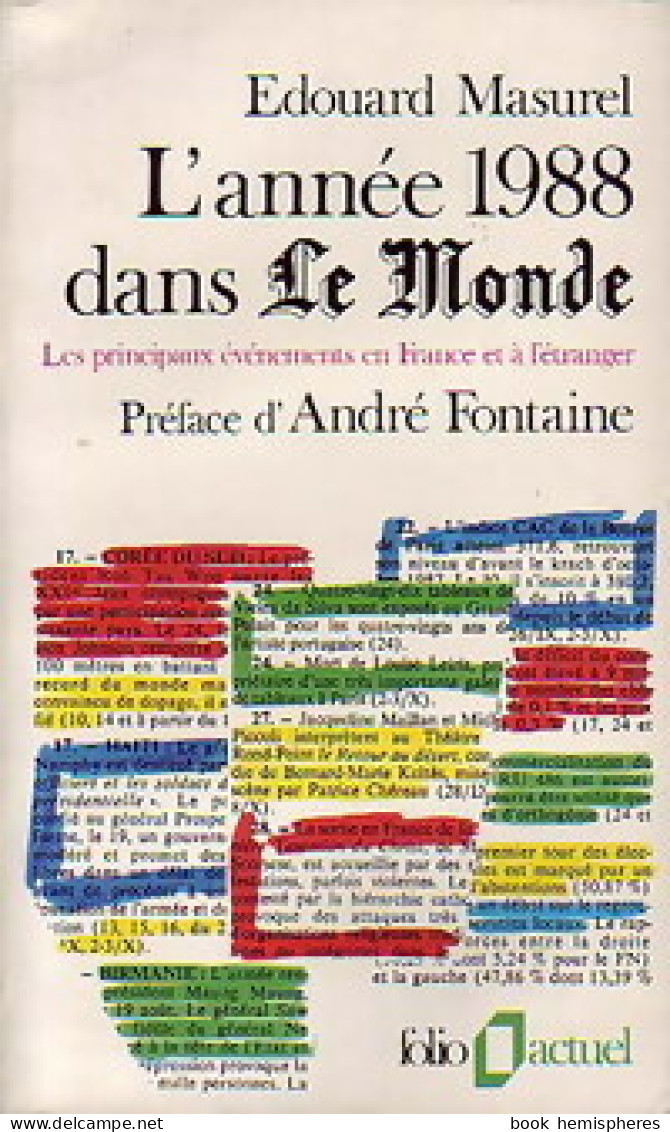 L'année 1988 Dans Le Monde (1989) De Edouard Masurel - Economia