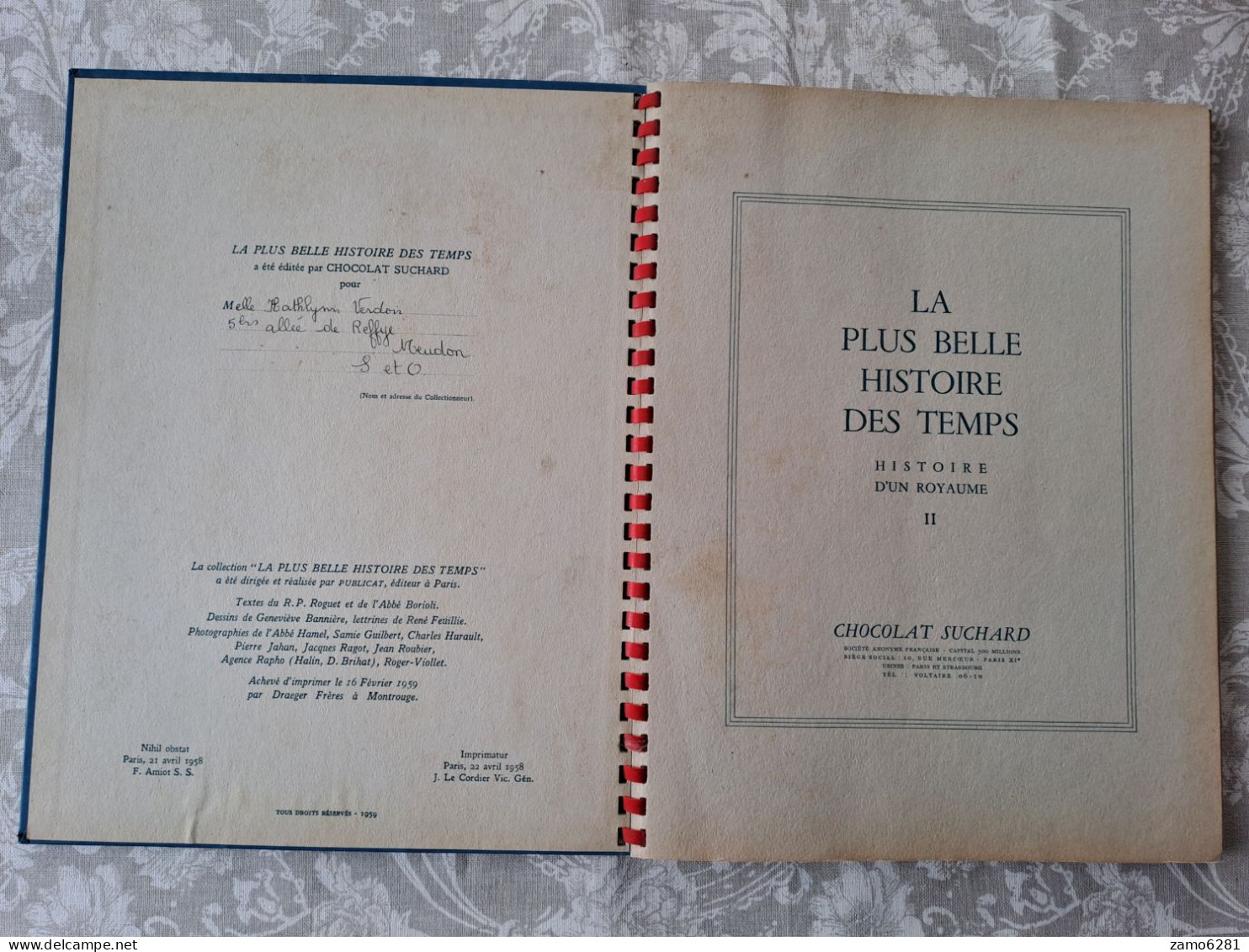 Suchard - La Plus Belle Histoire Des Temps - Tome 2 1958 - Chocolat