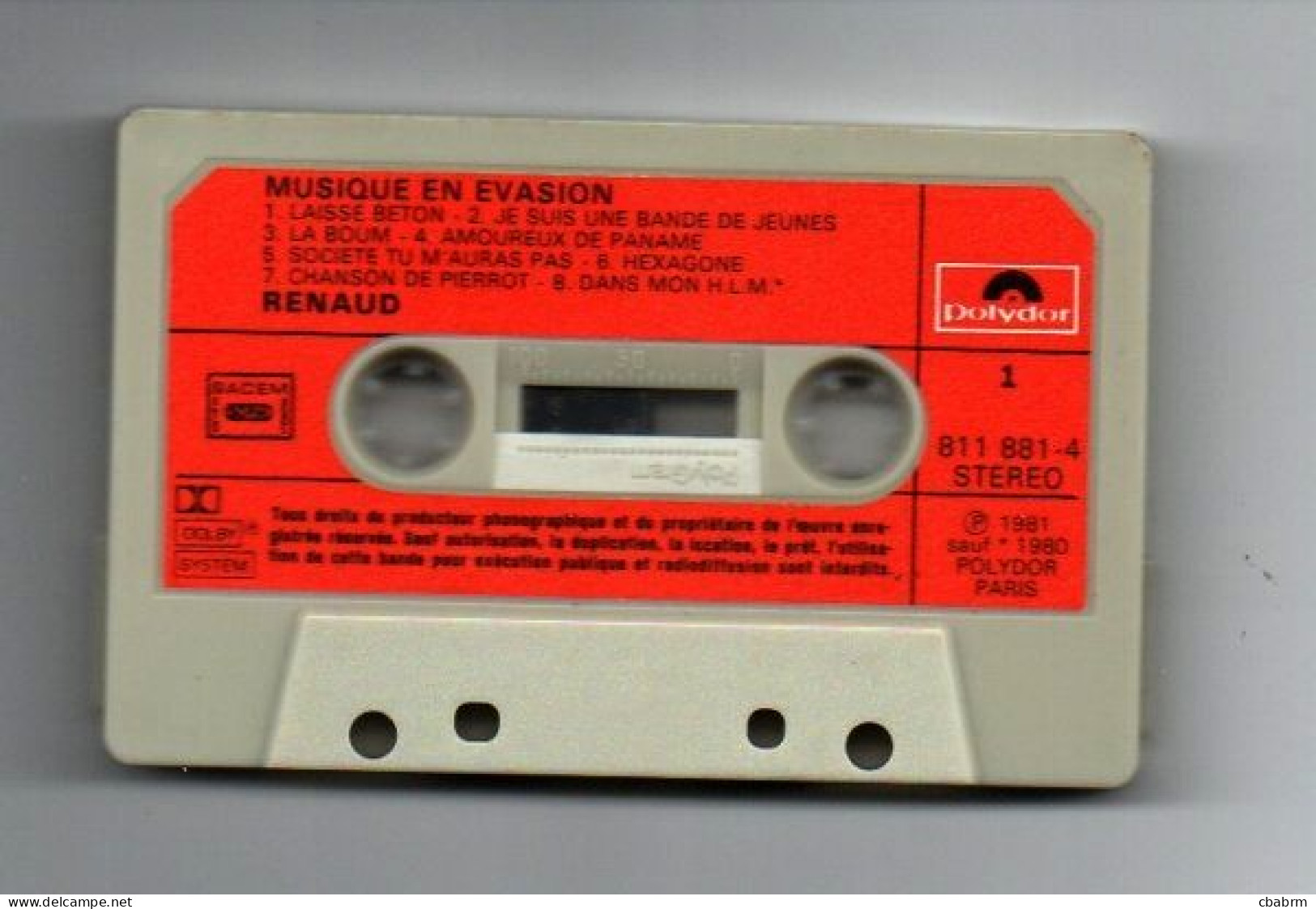 K7 CASSETTE RENAUD MUSIQUE EN EVASION 1981 FRANCE POLYDOR 811881-4 ORIGINALE - Audio Tapes