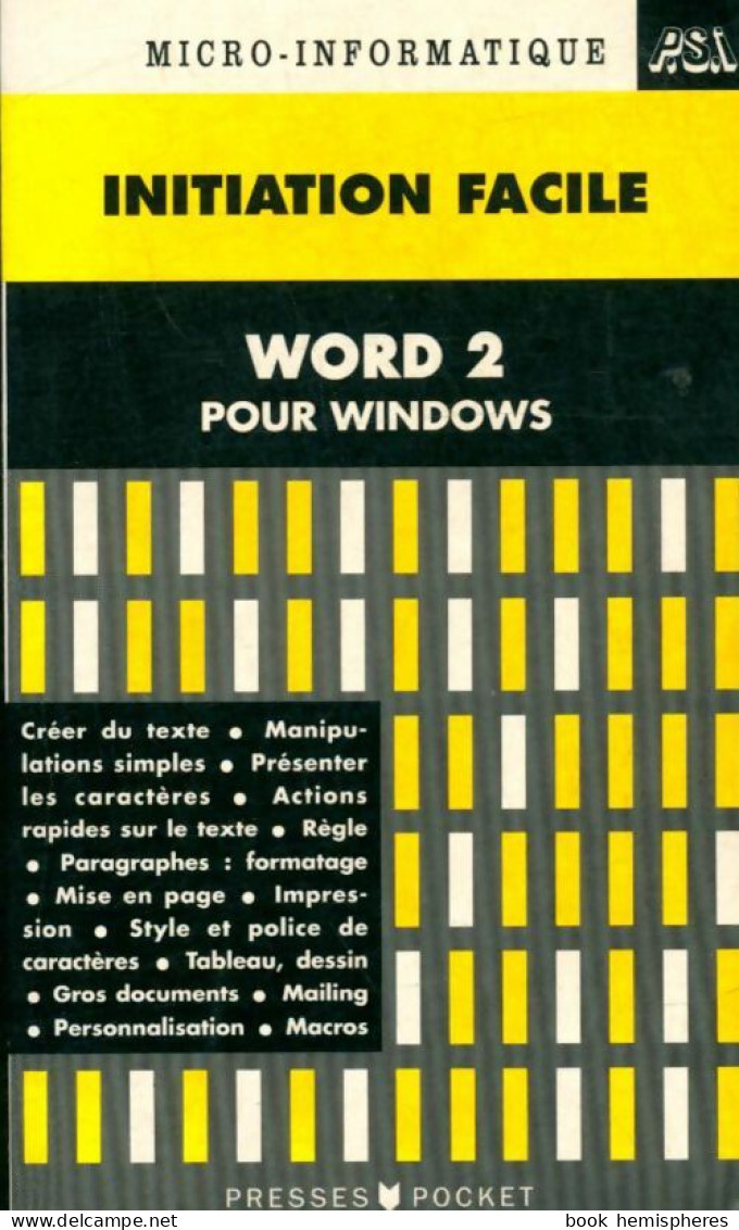 Word 2 Pour Windows (1993) De Daniel-Jean David - Informatique