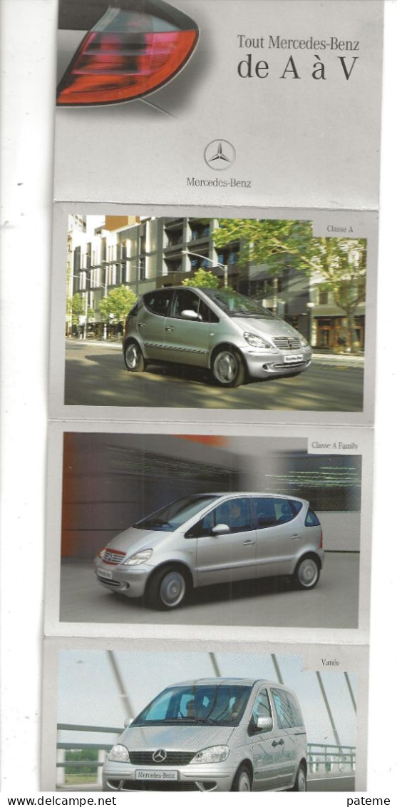 TOUT Mercedes Bens De A A V 15 CARTES - Voitures De Tourisme