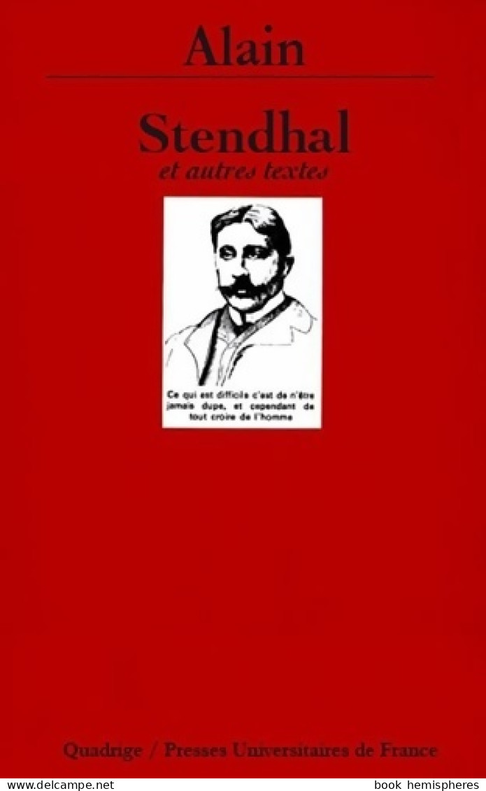 Stendhal Et Autres Textes (1994) De Alain - Autres & Non Classés