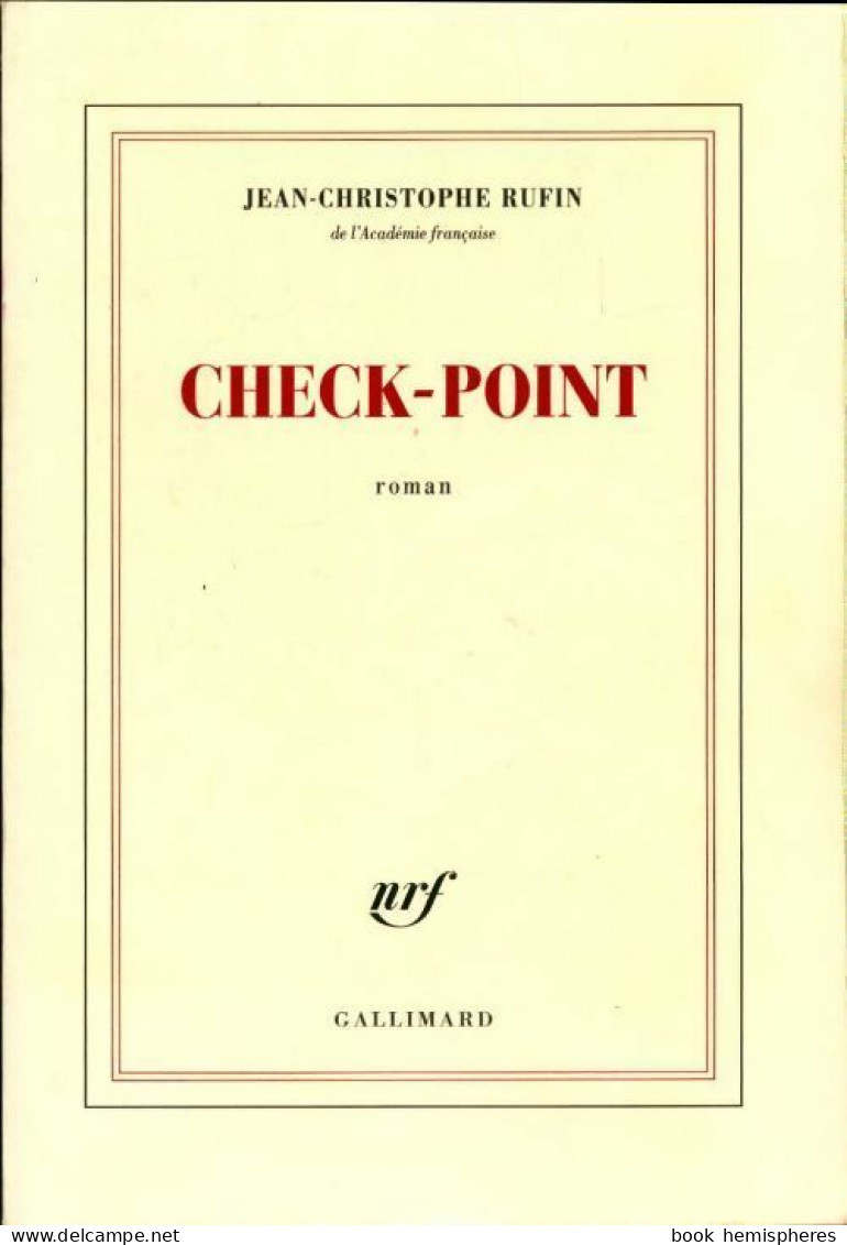 Check-point (2015) De Jean-Christophe Rufin - Sonstige & Ohne Zuordnung