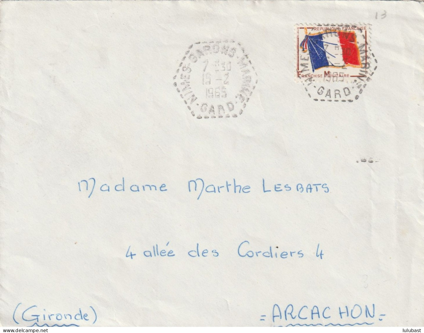 NÎMES - GARONS - MARINE (GARD) : T. à D. / FM13. - Covers & Documents