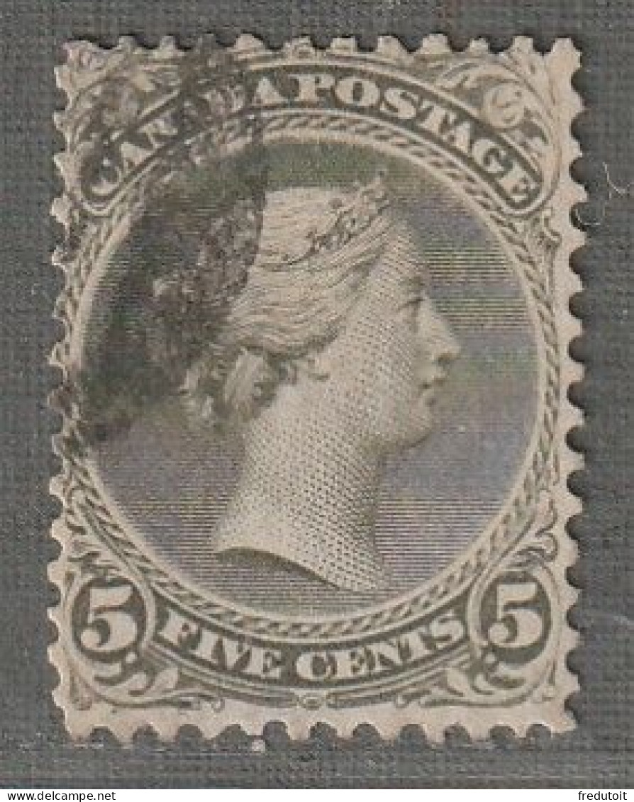 CANADA - N°22 Obl (1868-90) Victoria : 5c Gris-vert - Usati