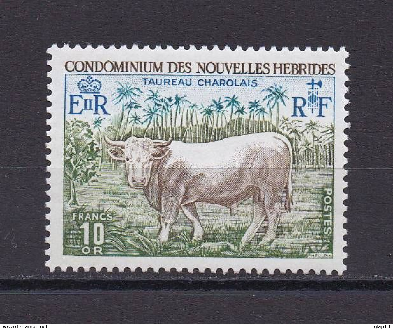 NOUVELLES-HEBRIDES 1975 TIMBRE N°408 NEUF** TAUREAU - Neufs