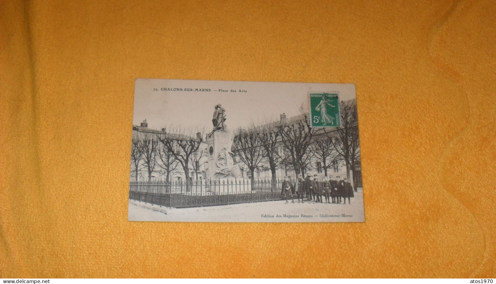 CARTE POSTALE ANCIENNE CIRCULEE DATE ?../ CHALONS SUR MARNE.- PLACE DES ARTS..+ TIMBRE - Châlons-sur-Marne