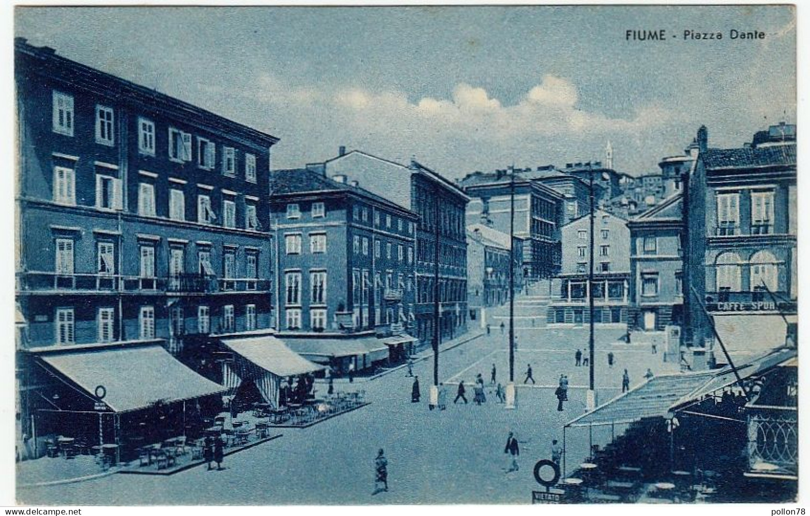 RIJEKA - FIUME - PIAZZA DANTE - 1943 - Vedi Retro - Formato Piccolo - Croatie