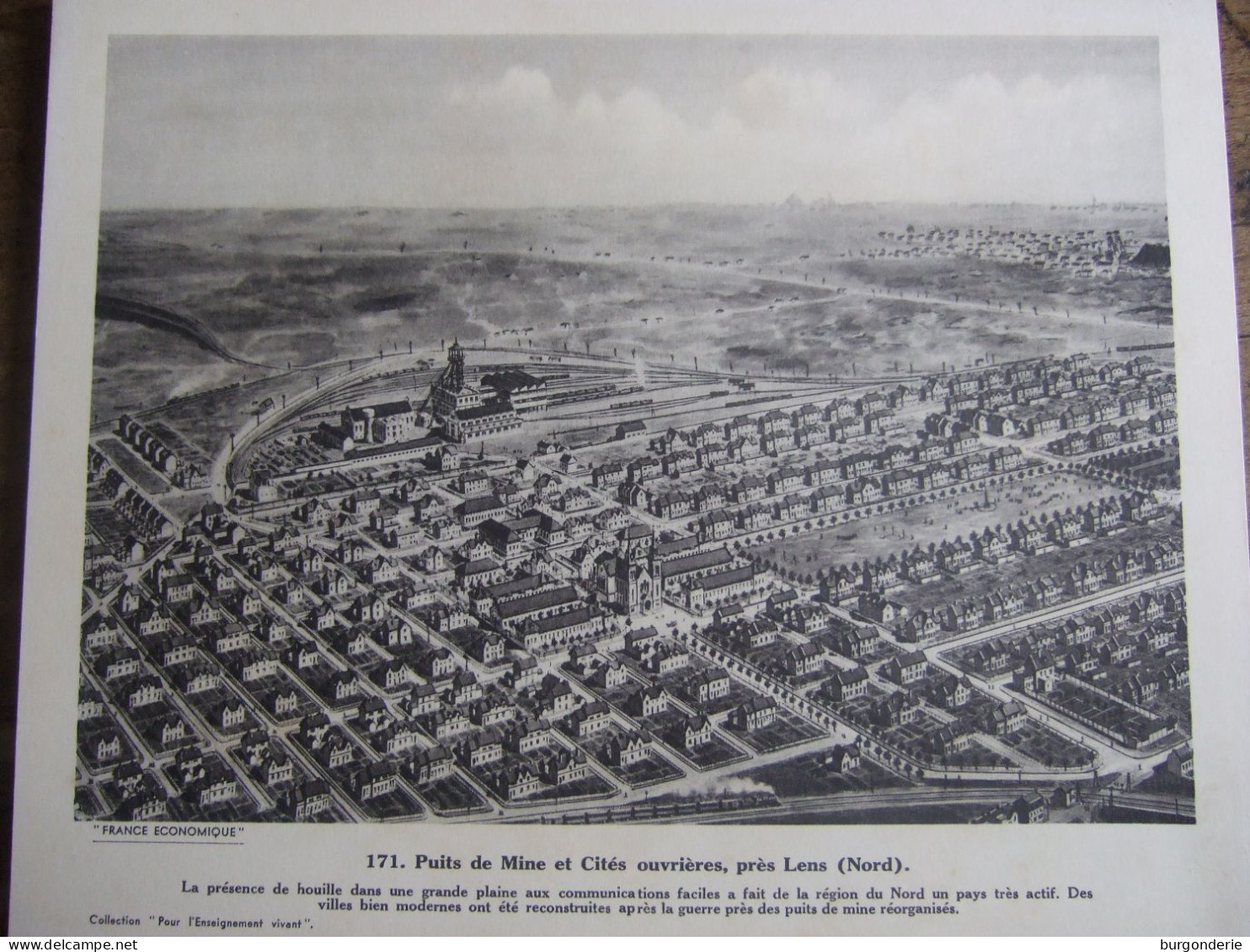 PUITS DE MINE ET CITES OUVRIERES PRES LENS (NORD) - Geographie