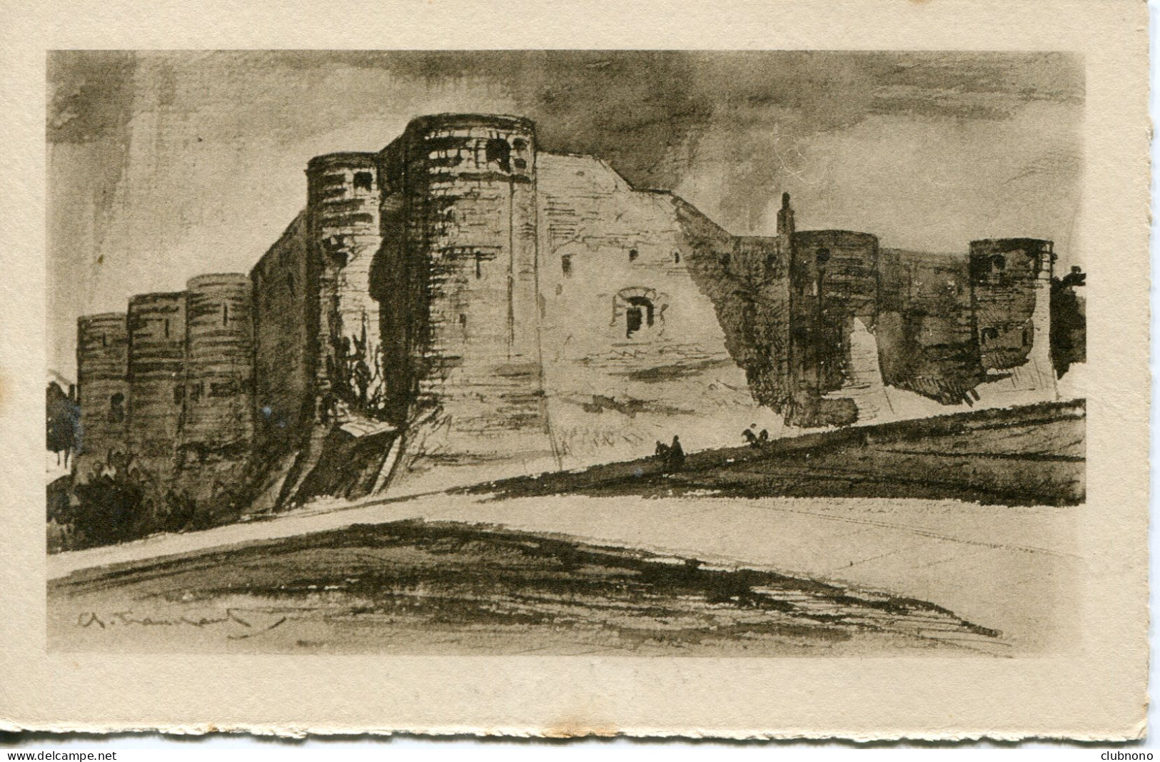 CPA - ANGERS - CHATEAU - VUE D'ENSEMBLE (DESSIN) - Angers