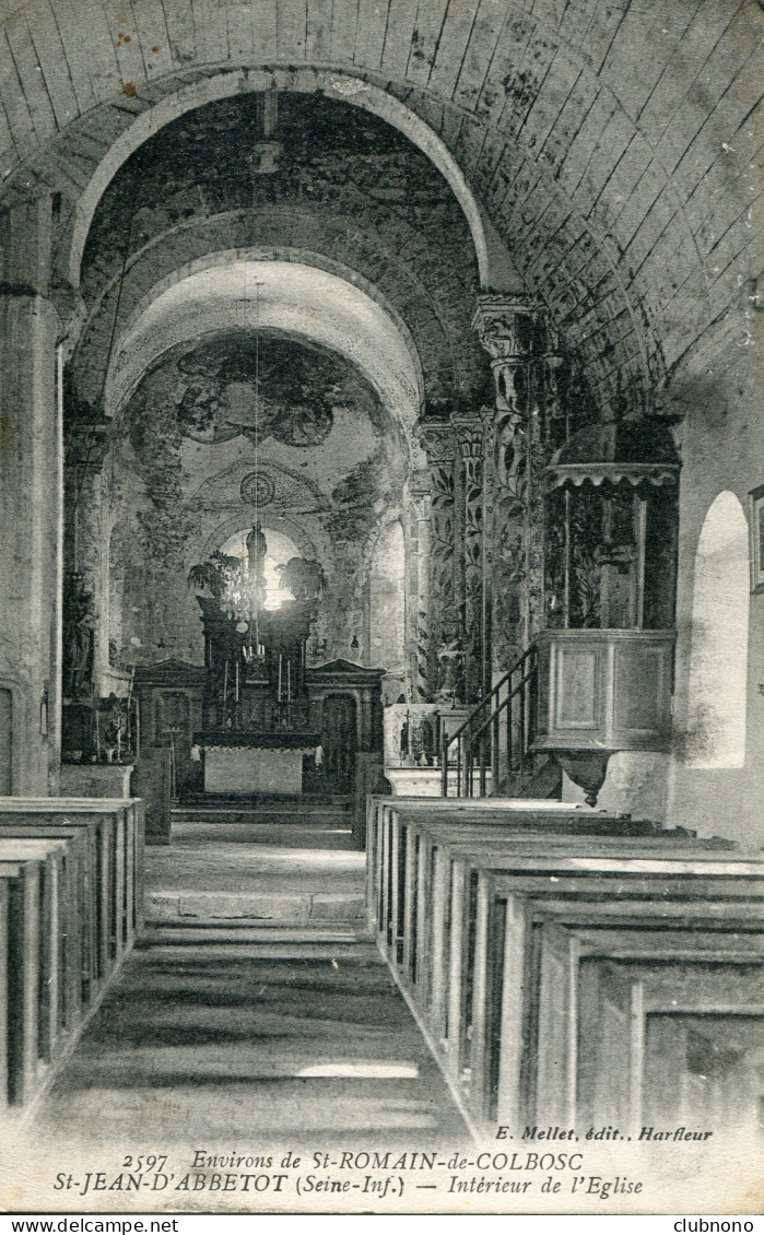 CPA - SAINT-JEAN-D'ABBETOT - INTERIEUR DE L'EGLISE - Other & Unclassified